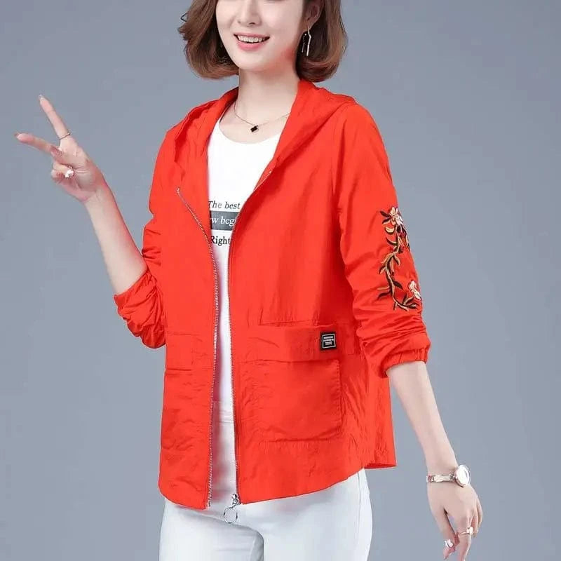 Spring Thin Short Mom Jacket Women 2025 New Breathable Sun Protection Clothing Femme Middle-Aged Mom Summer Sun Protection Shirt
