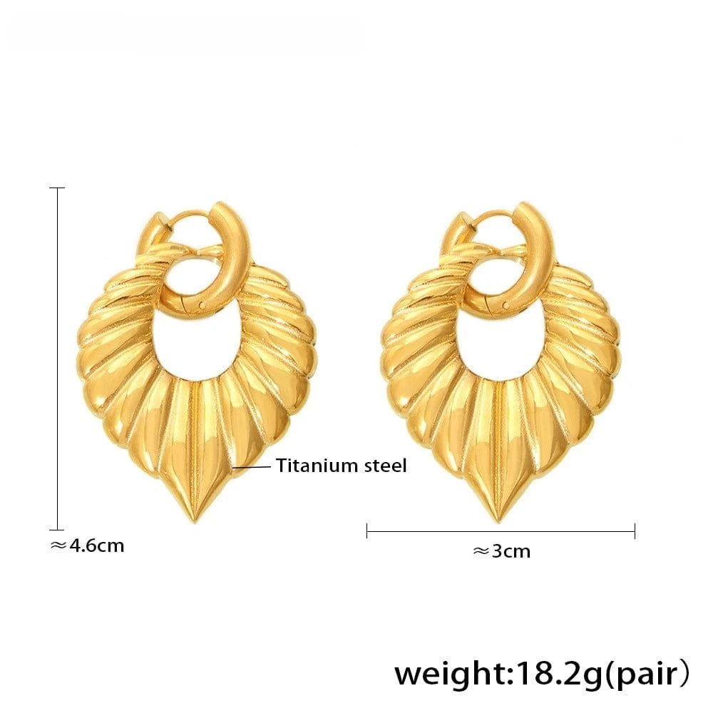 Stainless Steel Waterproof Jewelry Set Leather Rope Chain Roman Pattern Geometric Pendant Necklace Zircon Earrings YF6022