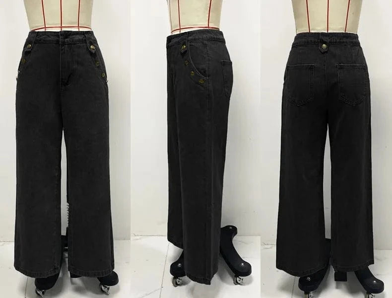 Streetwear Denim 2 Piece Sets Women Outfit Summer Clothes Women 2025 Sleeveless Vest Top Wide Leg Pants Sets Jeans Two Piece Set