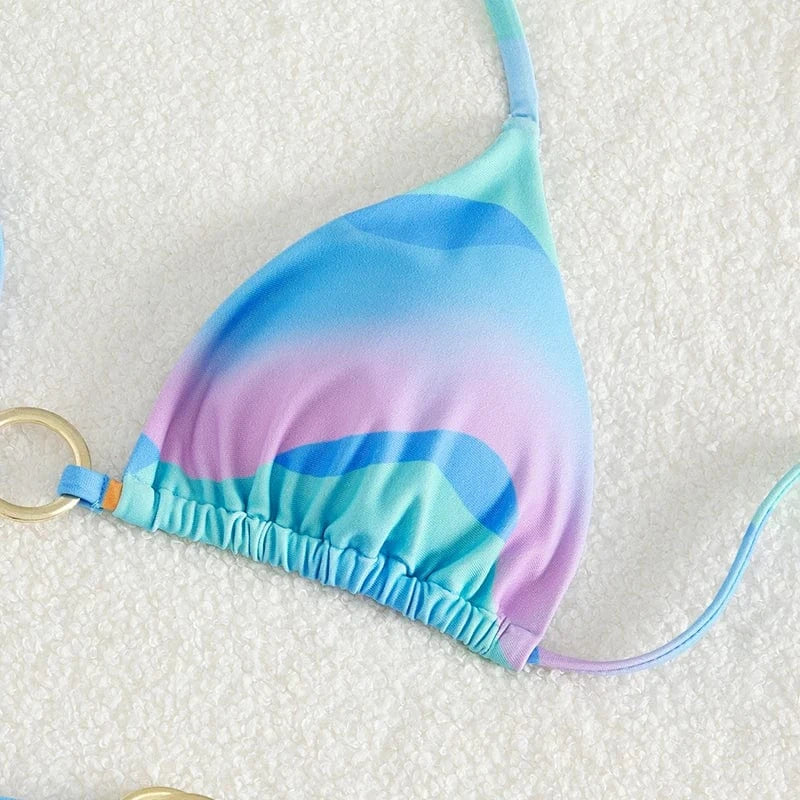 Strings Bikini Micro Swimwear Women Tassels Swimsuit Brazilian Biquini Bandage Bathing Suit Sexy Mini Bikinsi 2024 Bikini Set