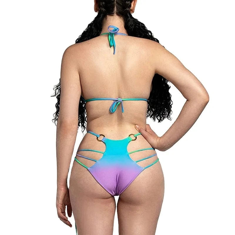 Strings Bikini Micro Swimwear Women Tassels Swimsuit Brazilian Biquini Bandage Bathing Suit Sexy Mini Bikinsi 2024 Bikini Set