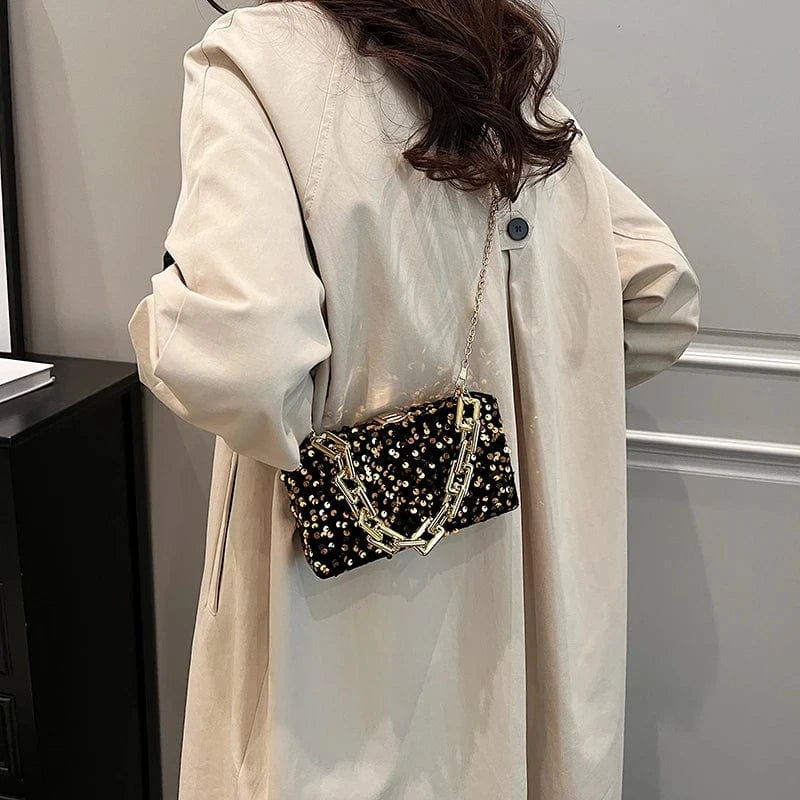 Stylish new handbags 2024 lady luxury sequined bags lady designed purses For Women