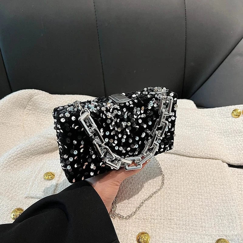 Stylish new handbags 2024 lady luxury sequined bags lady designed purses For Women