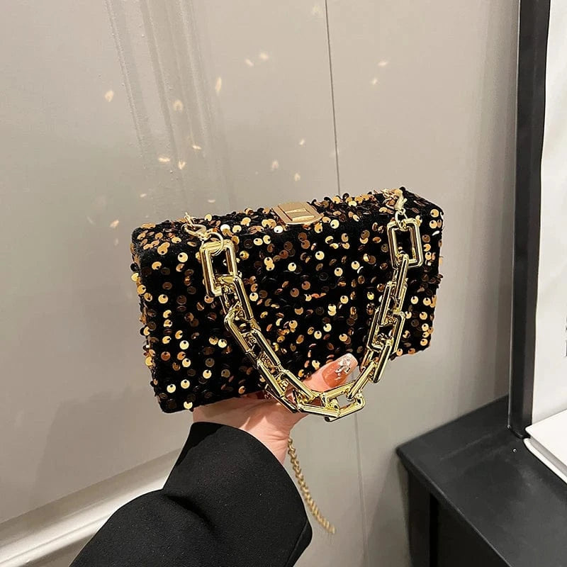 Stylish new handbags 2024 lady luxury sequined bags lady designed purses For Women