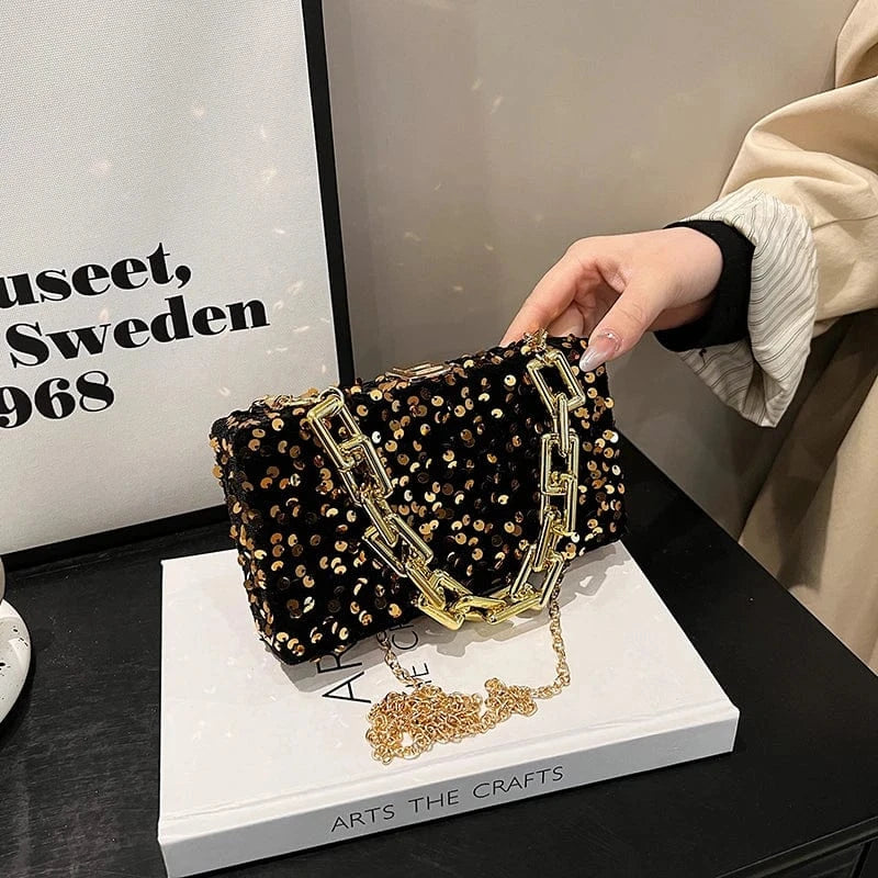 Stylish new handbags 2024 lady luxury sequined bags lady designed purses For Women