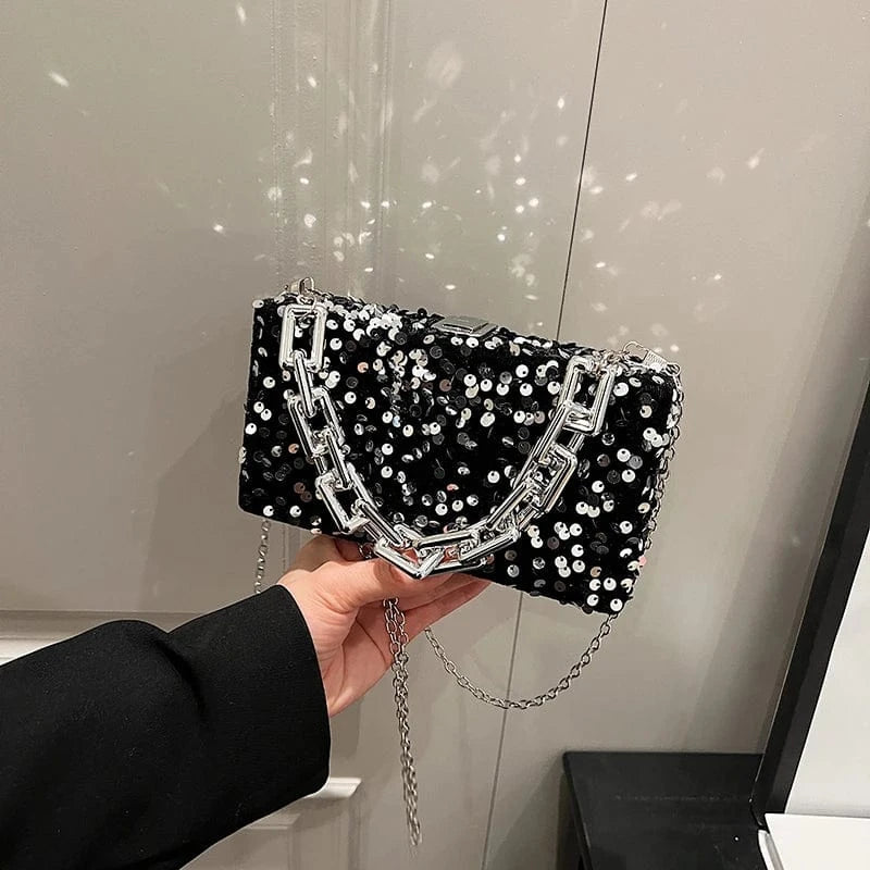 Stylish new handbags 2024 lady luxury sequined bags lady designed purses For Women