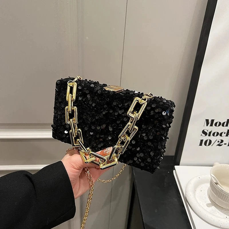 Stylish new handbags 2024 lady luxury sequined bags lady designed purses For Women