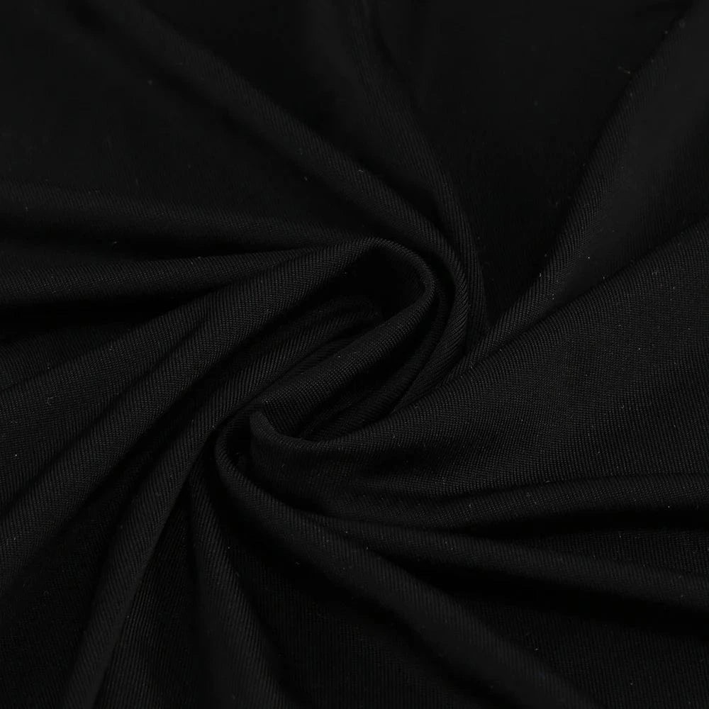 Stylish New Long-sleeved Black Mini Dress for Women Unique Asymmetric Ruched Fish Tail to the Ground Design Evening Party Dress