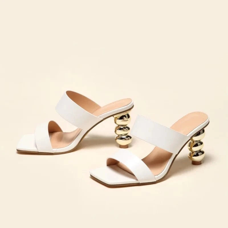 stylish slipper ladies outdoor Summer fashion plus size ladies shoes women shaped gourd heeled sandals women's high heels