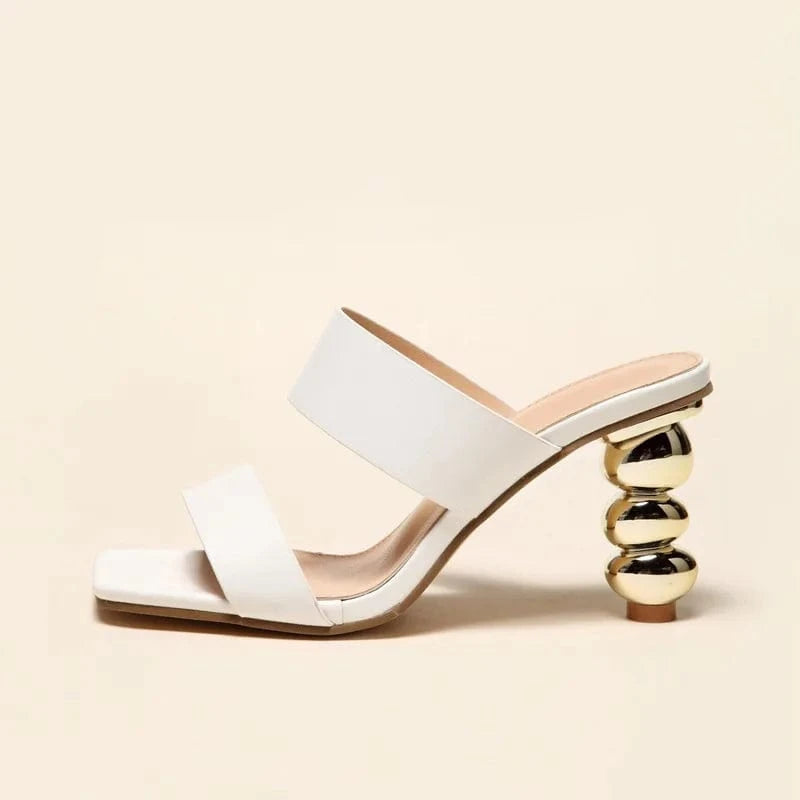 stylish slipper ladies outdoor Summer fashion plus size ladies shoes women shaped gourd heeled sandals women's high heels