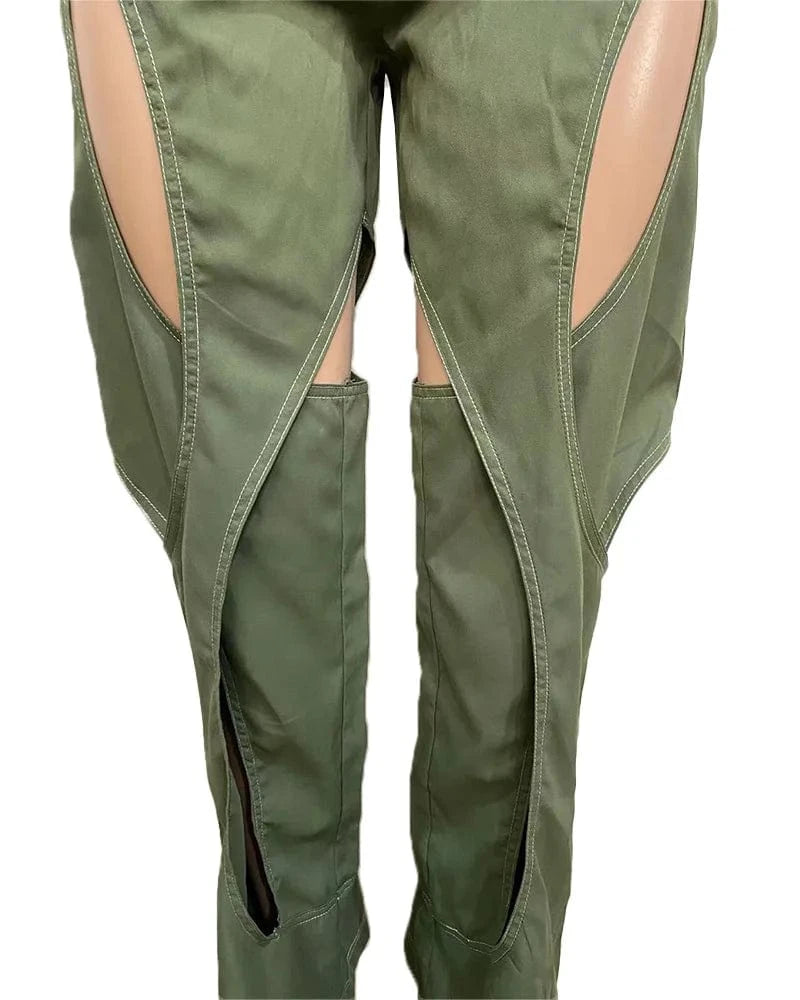 Summer 2023 Womens Clothing Hollow out Pants Women's Fashion Casual Ladies Patchwork Pants&trousers for Women