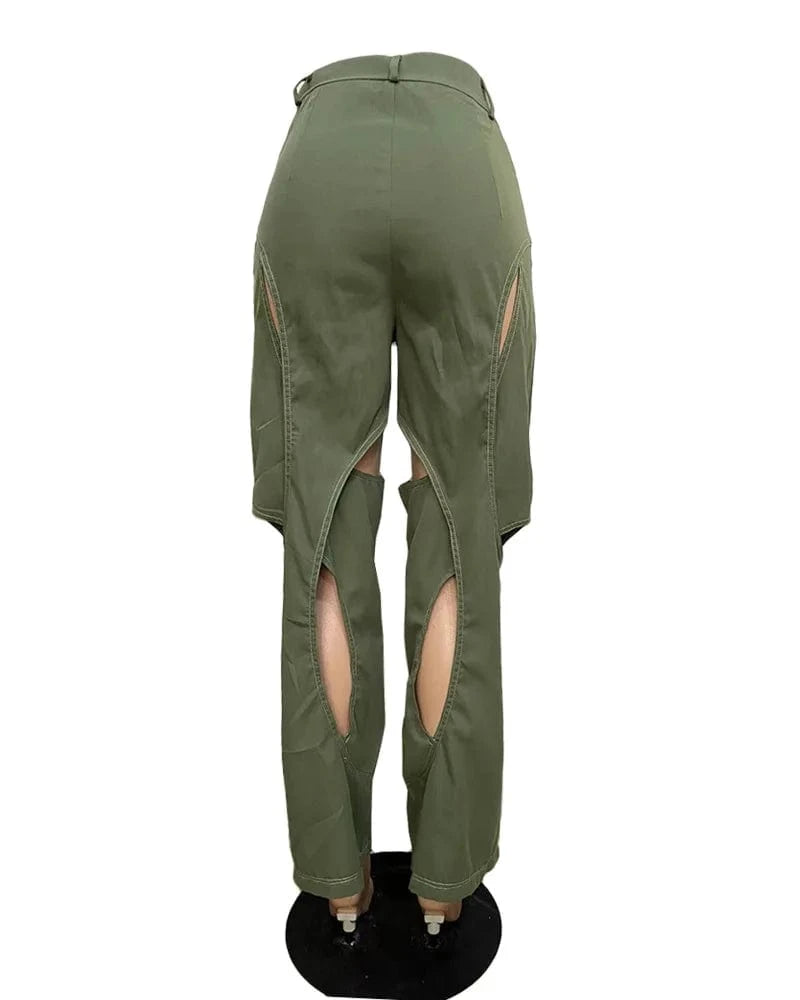 Summer 2023 Womens Clothing Hollow out Pants Women's Fashion Casual Ladies Patchwork Pants&trousers for Women