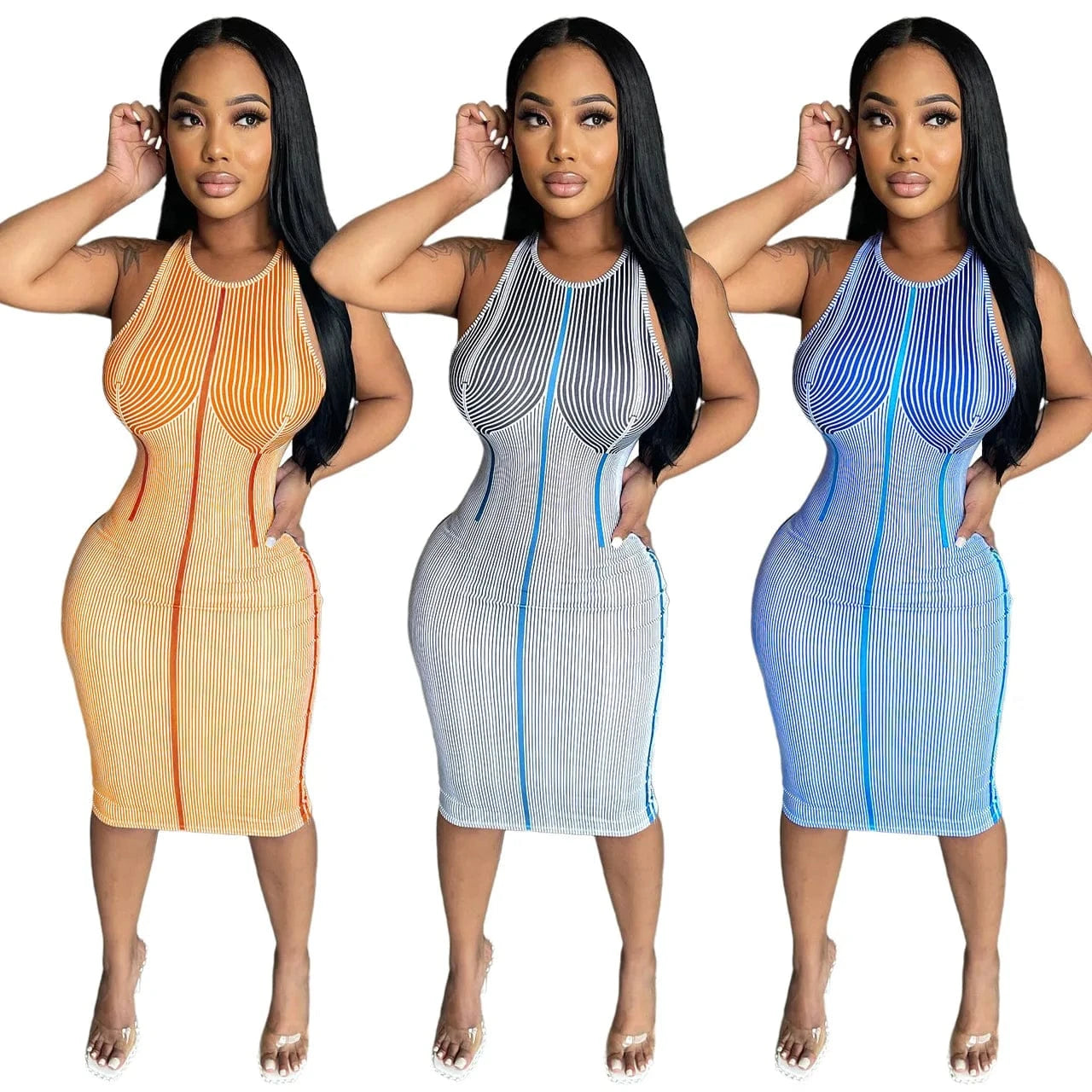 Summer Casual Cheaper Women Dresses Girls' Sexy Vest Bodycon Dresses 2022 Women's Clothing