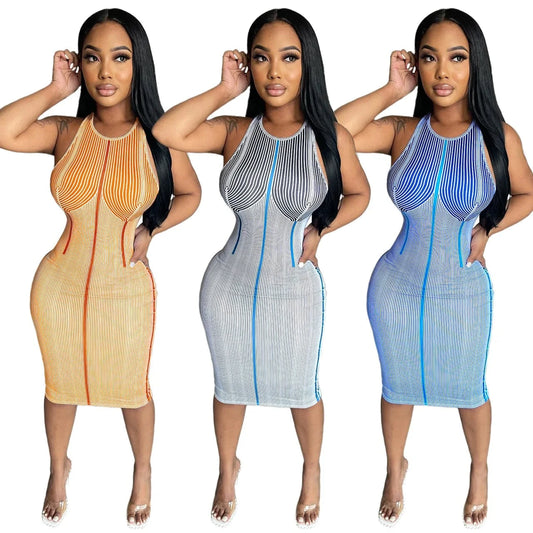 Summer Casual Cheaper Women Dresses Girls' Sexy Vest Bodycon Dresses 2022 Women's Clothing