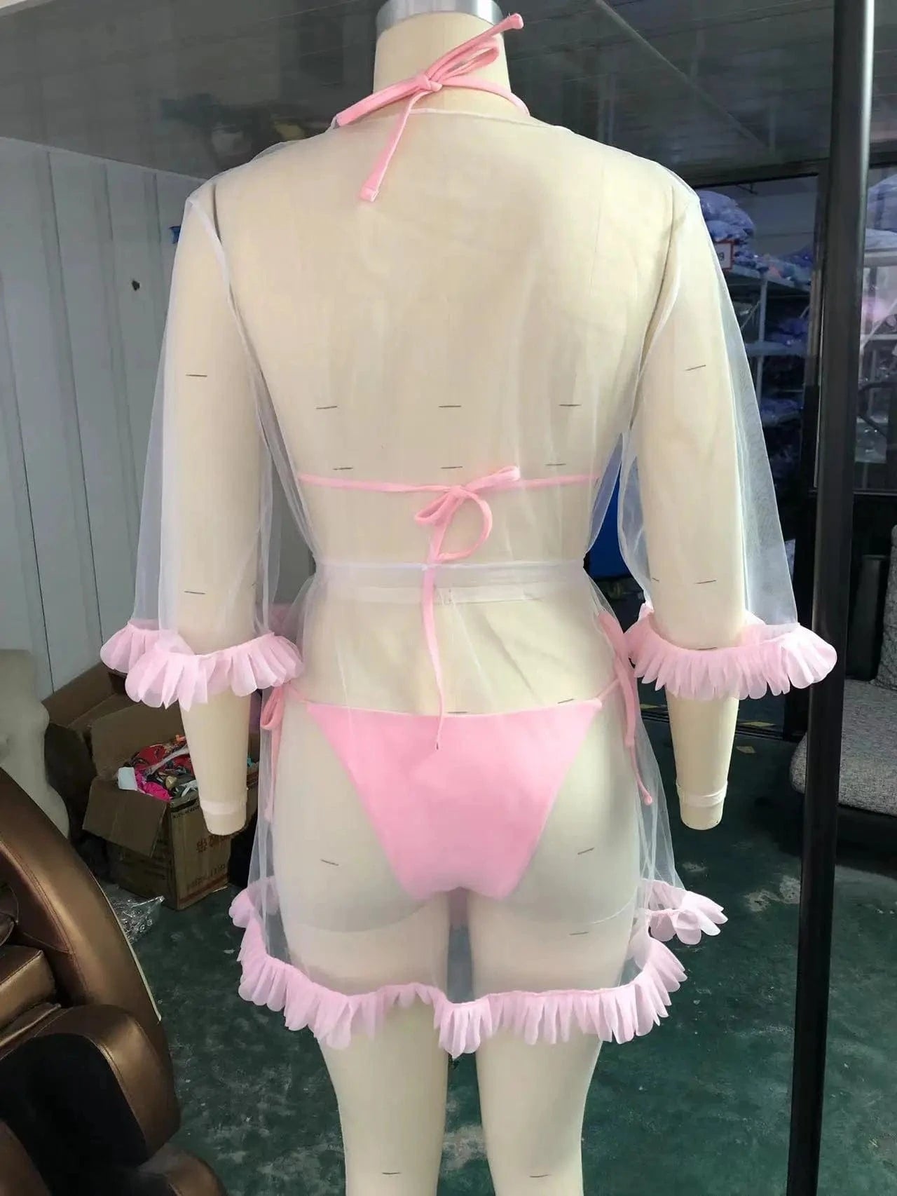 Summer clothes for Women Swimwear Ladies Beach Wear 2024 Chicas Transparente 3 Piece Bikinis with Cover Up