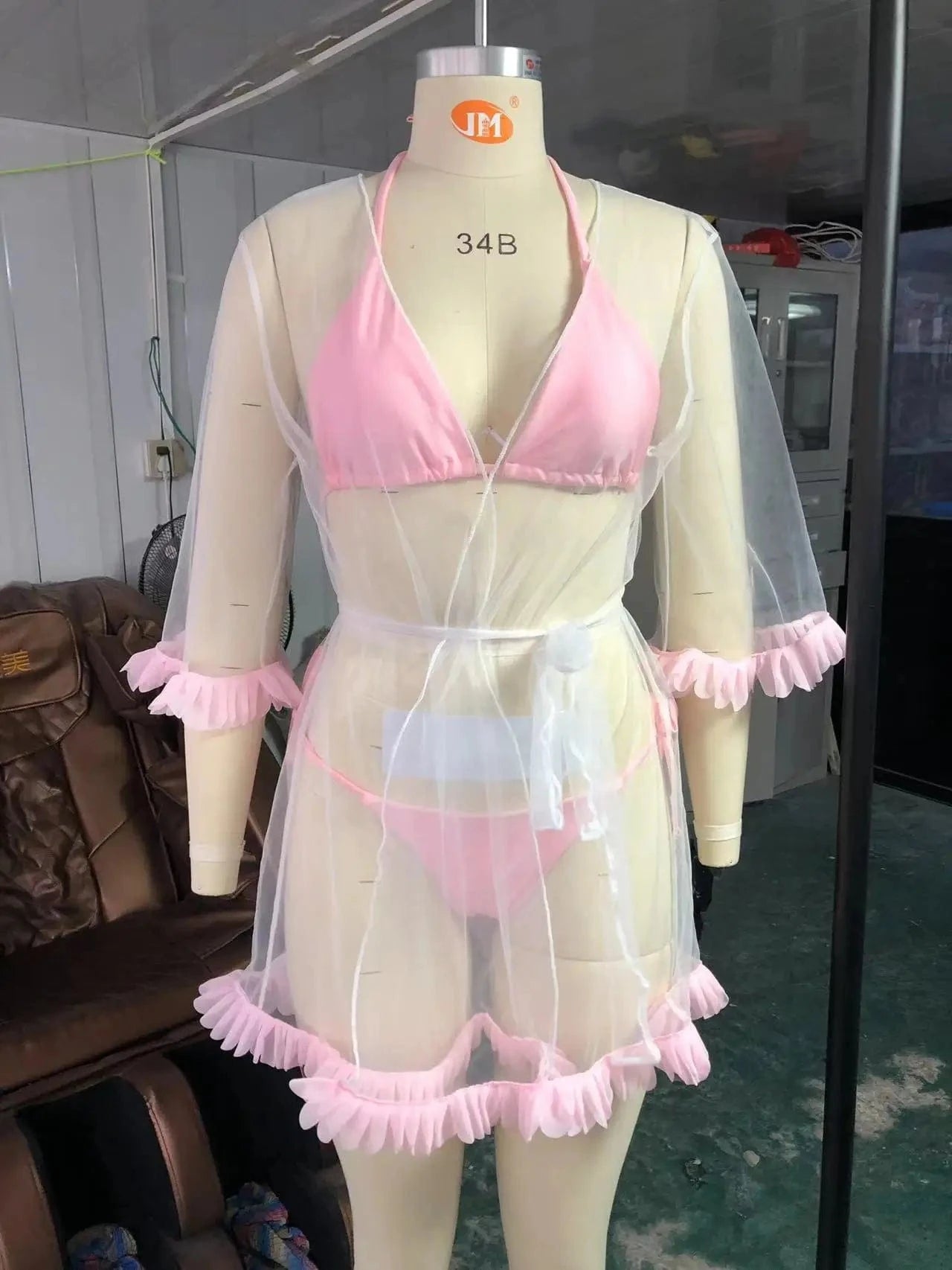 Summer clothes for Women Swimwear Ladies Beach Wear 2024 Chicas Transparente 3 Piece Bikinis with Cover Up