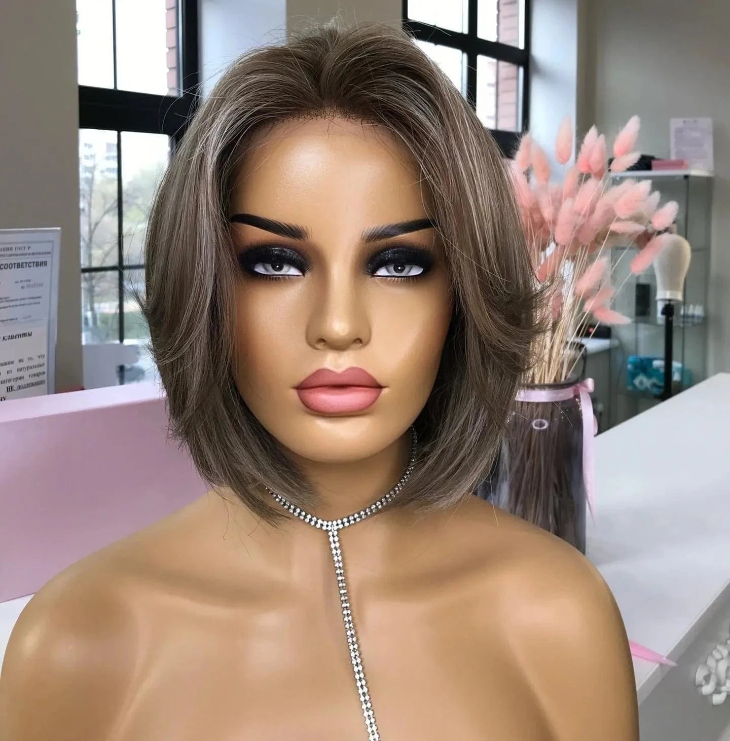 Summer Easy Wig Blonde Ombre Color Pixie Short Cut Bob Natural Look Raw Human Hair Clear Lace Front Wigs With Bang