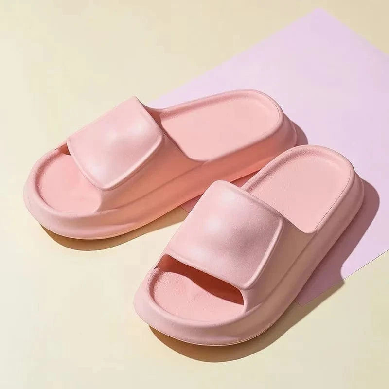 Summer home thick-soled slippers female couple bathroom bathing thick soft bottom outer wear sandals and slippers men