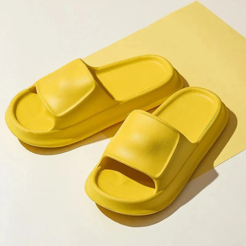 Summer home thick-soled slippers female couple bathroom bathing thick soft bottom outer wear sandals and slippers men