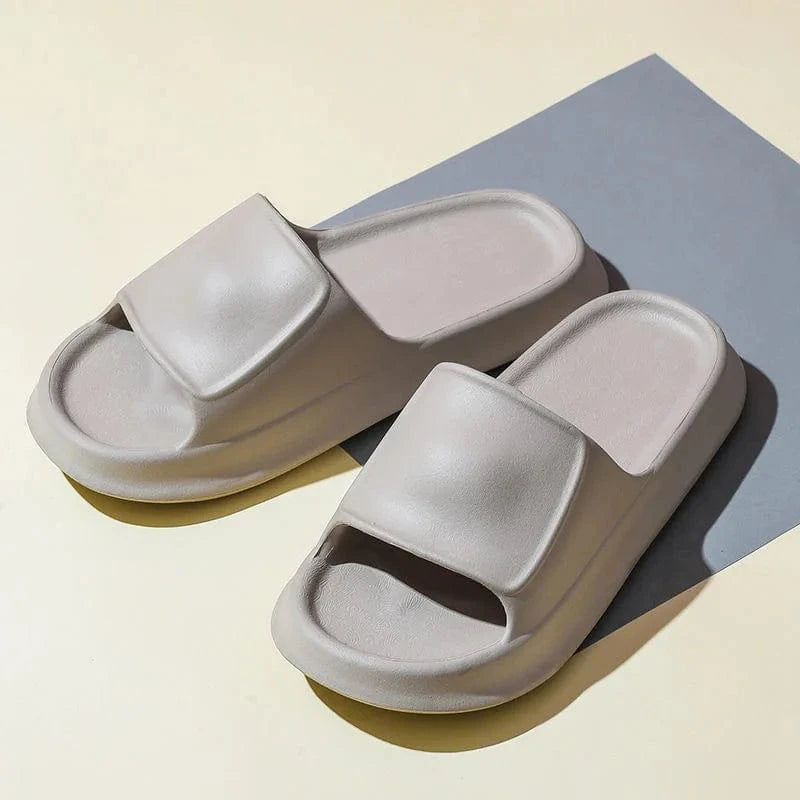 Summer home thick-soled slippers female couple bathroom bathing thick soft bottom outer wear sandals and slippers men