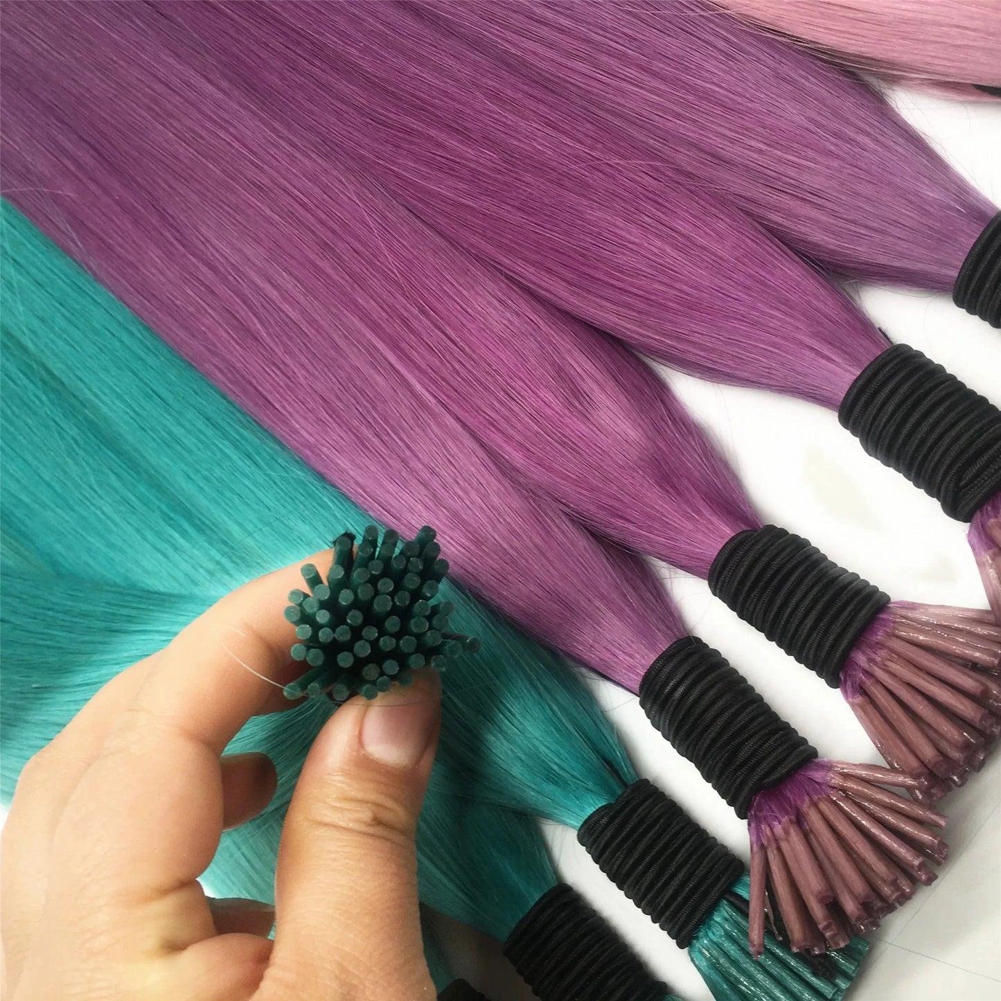 Summer hot sell beautiful colours can last 1-2 years 100% virgin cuticle aligned hair i tip hair extensions wholesale