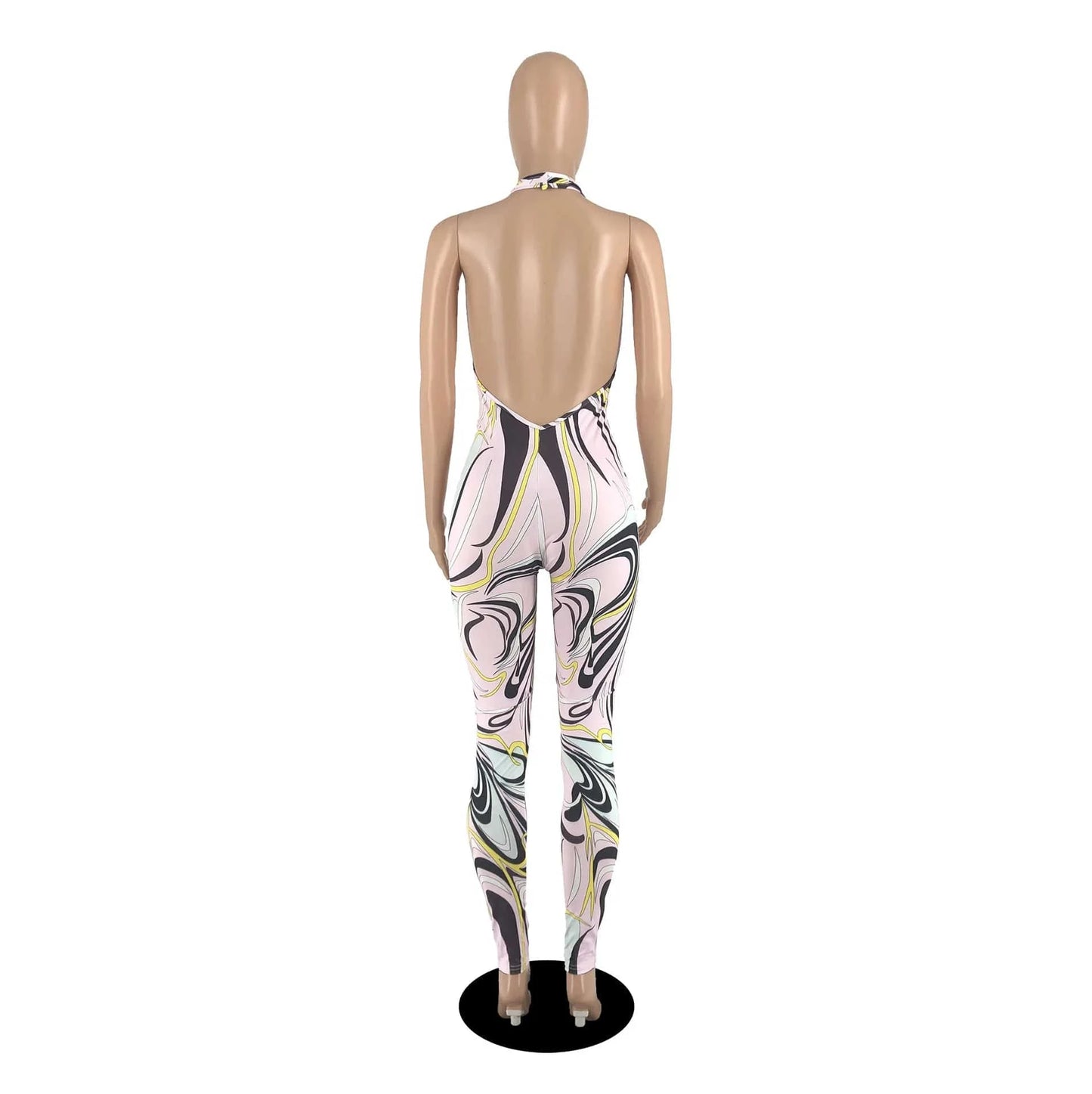 Summer Neck One Piece Jumpsuit for Woman Sleeveless Backless Halter Sexy Cami Jumpsuit Woman Outfit Pants Jumpsuit Women