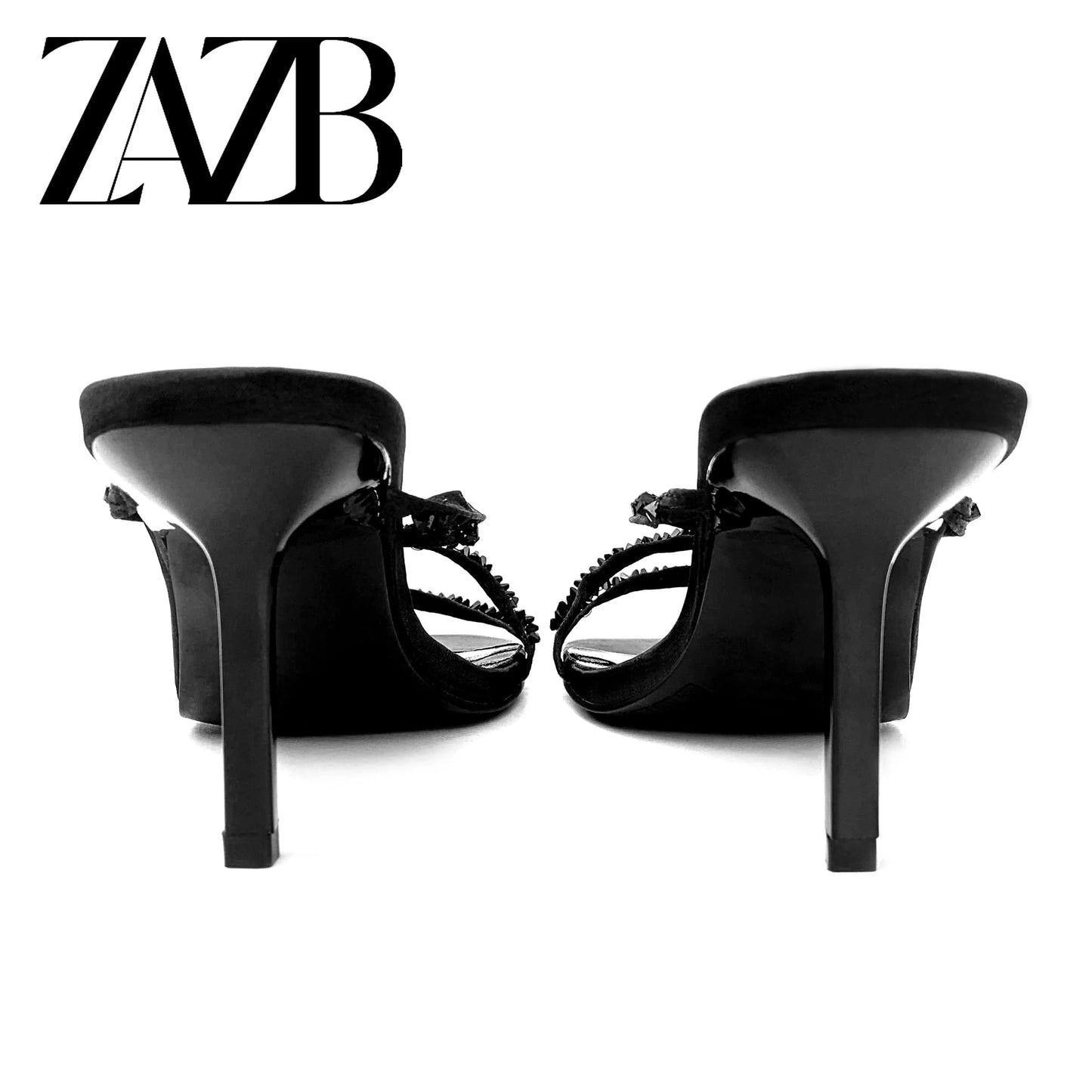 Summer new women's Rhinestone open toe cross belt fashion high-heeled sandals wear sandals outside