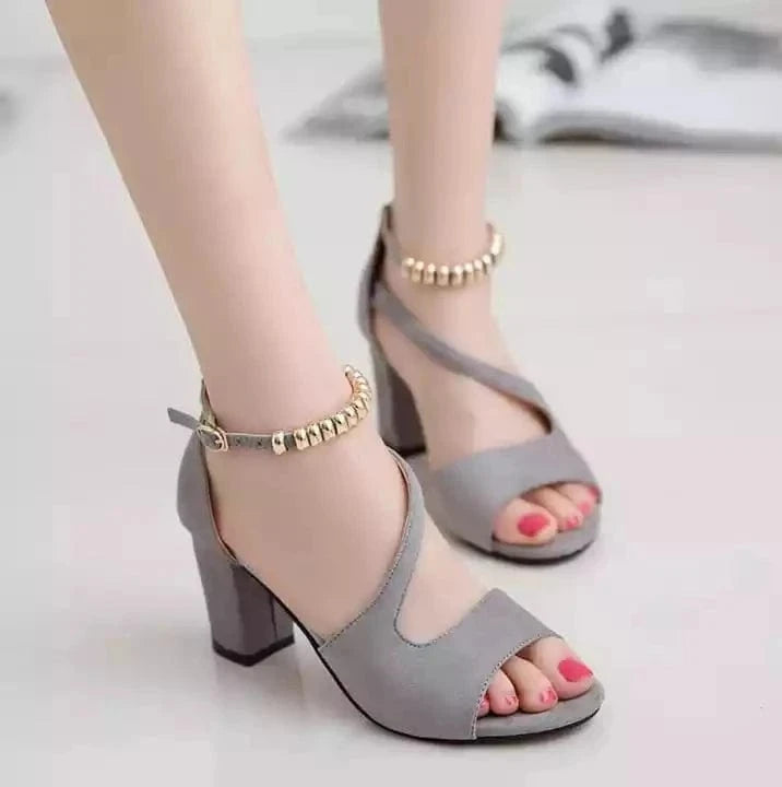 Summer Sandals Women Chunky Sandals High-Heeled Shallow Mouth Pointed Toe Pumps Fashion Sexy High Heels Office White Shoes