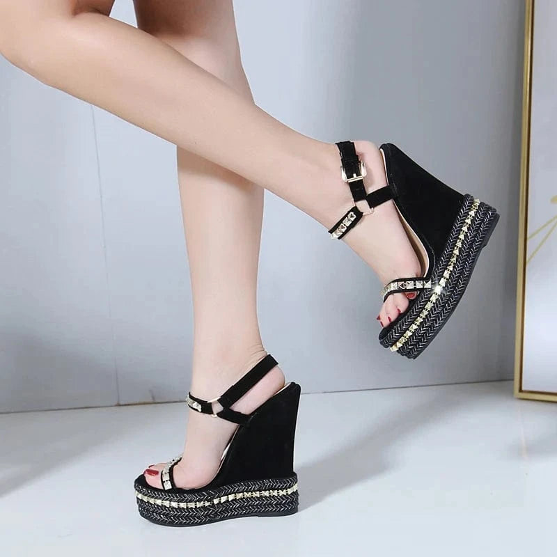 Summer Sexy Open Toe rivet Platform Heel sandals round Toe sexy Ladies shoes high heels sexy girl sandals women summer shoes