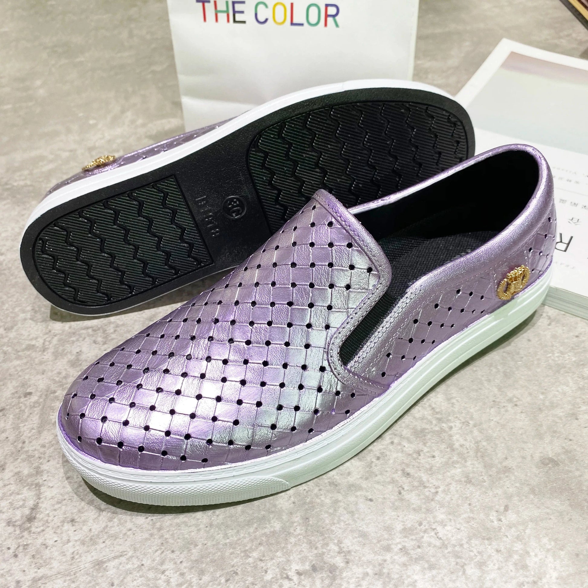 Summer women fashion fancy outdoor office street colorful pvc flat casual loafers shoes slippers ladies