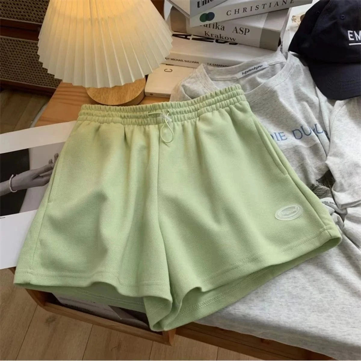 Summer women's sports shorts yoga shorts running loose casual five-point pants women's sweat-absorbent jogging shorts