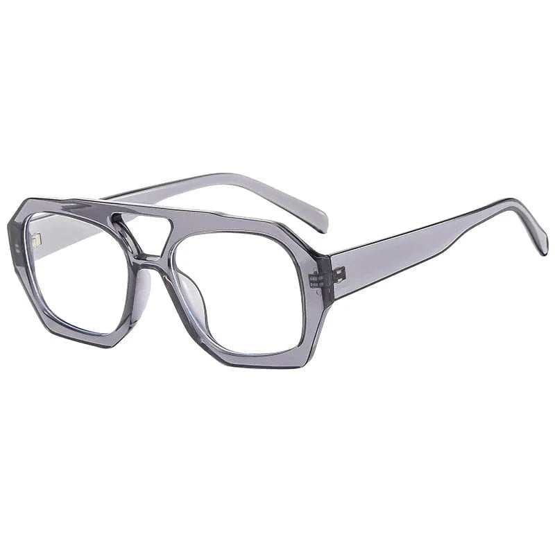 sunglasses / Gray UNOC New Arrivals Wholesale Fashion Plastic Sunglasses Custom Double Bridge Women Men Label Sunglasses 2024