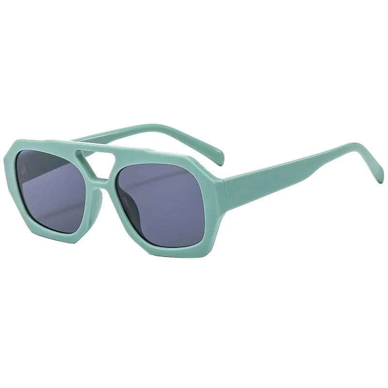sunglasses / Mint Green UNOC New Arrivals Wholesale Fashion Plastic Sunglasses Custom Double Bridge Women Men Label Sunglasses 2024