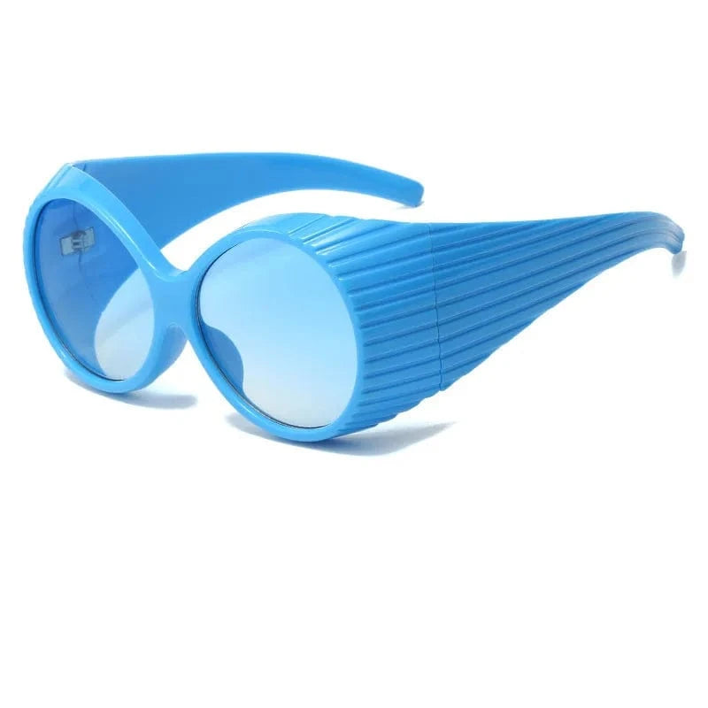 sunglasses Retro Oval Sunglasses Big Frame Modern Show Fashion Glasses Woman