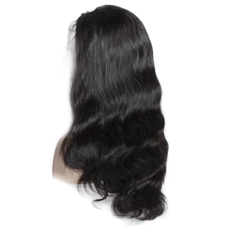 Sunlight Malaysian 100% Human Hair Body Wave Large 13x4Lace Front adjustable Wig, virgin body wave burmese hair black wigs