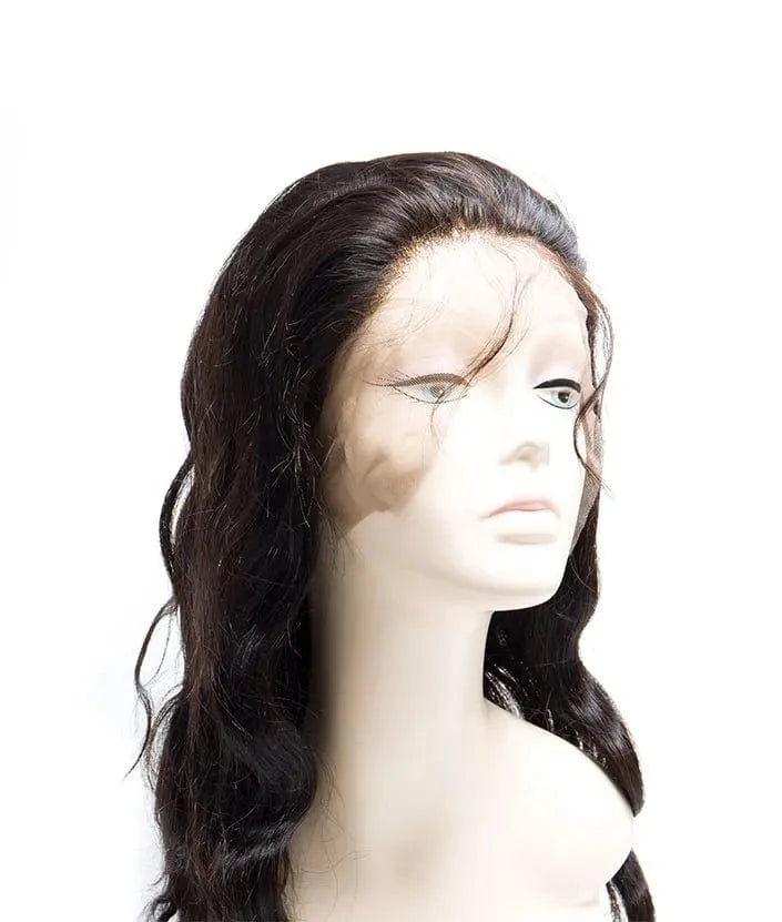 Sunlight Malaysian 100% Human Hair Body Wave Large 13x4Lace Front adjustable Wig, virgin body wave burmese hair black wigs