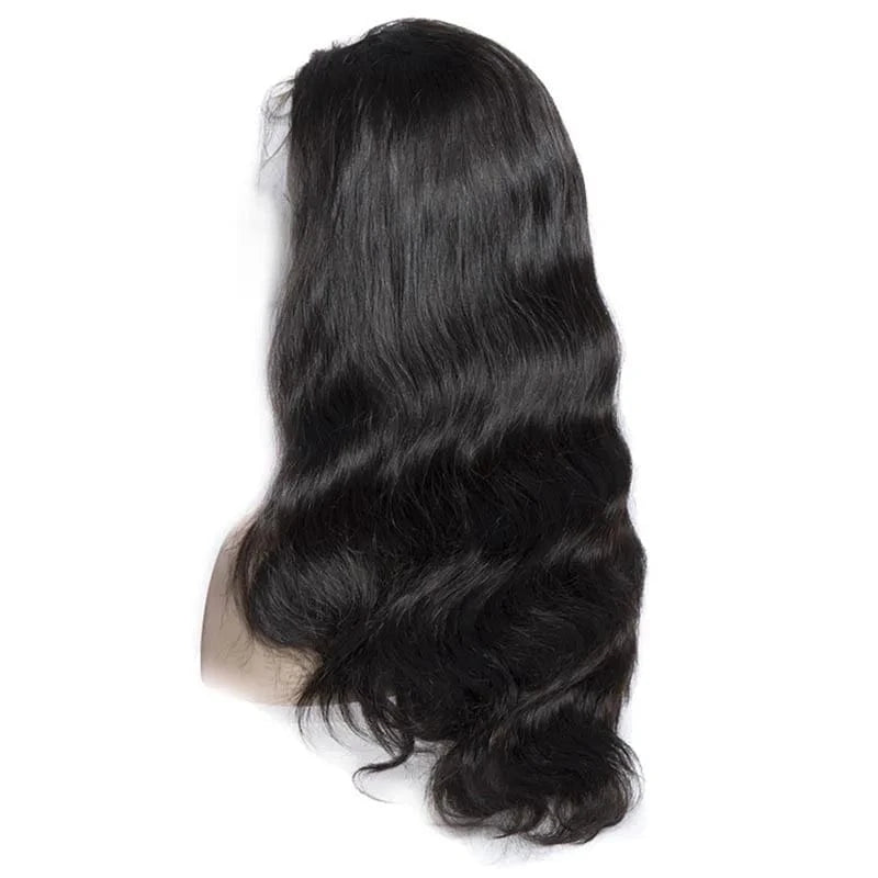Sunlight Malaysian 100% Human Hair Body Wave Large 13x4Lace Front adjustable Wig, virgin body wave burmese hair black wigs