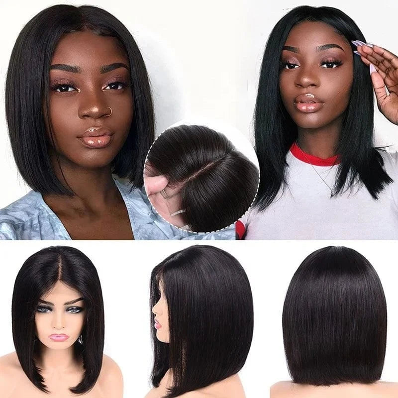 Sunlight wigs for black women peruvianhumanhairwig lace front human hair short bob wigs with baby hair 2x6 lace wig julia