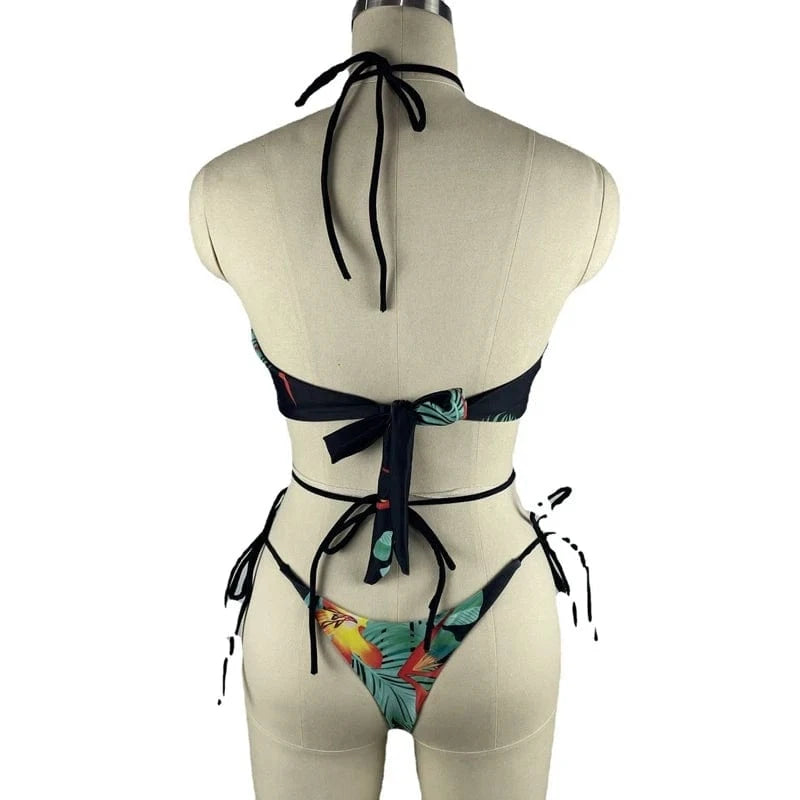 Super Sexy Bikini Micro Swimwear Women Strings Swimsuit Brazilian Biquini Bandage Crisscross Bathing Suit 2024 Mini Thong Bikini