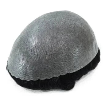 Super Skin Injection V-looped Toupee Human Hair Toupee Men Wig Indian Skin PU 0.03 0.04 0.06 0.10 0.12mm male wig Toupee