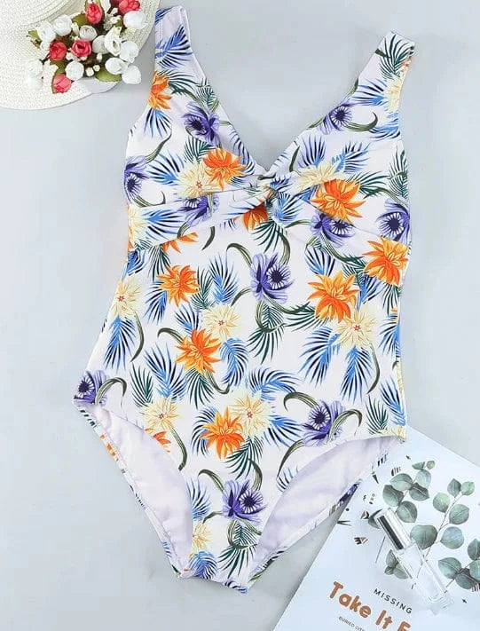 Swimsuits for Women One Piece Swimsuit Flowers Sexy sporty Swimsuit for Lady