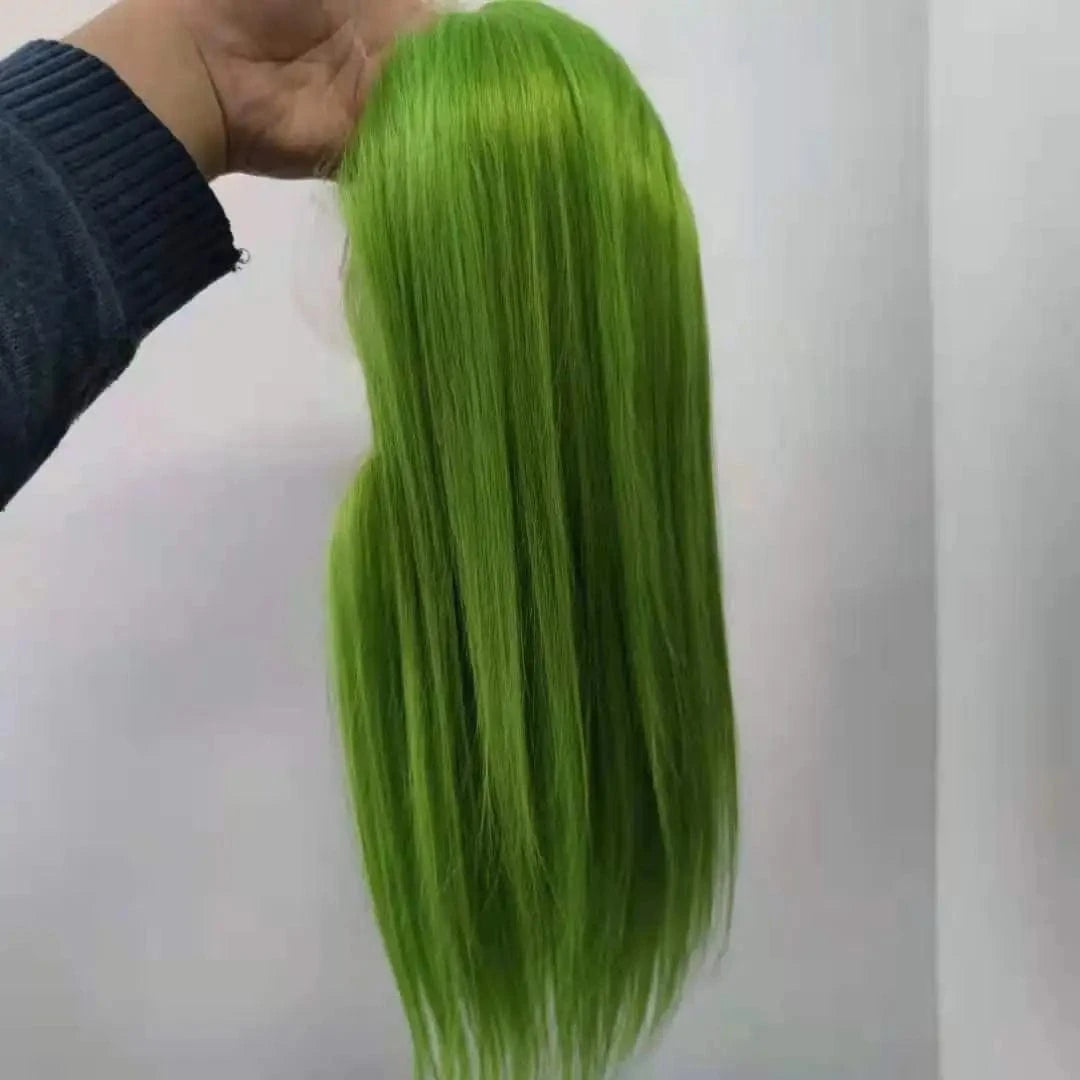 t lace wig / 24 Inches Colored Hd Transparent 99j red green pink Orange Virgin Pre Plucked Human Straight Full Lace Wig Extension For Black Women