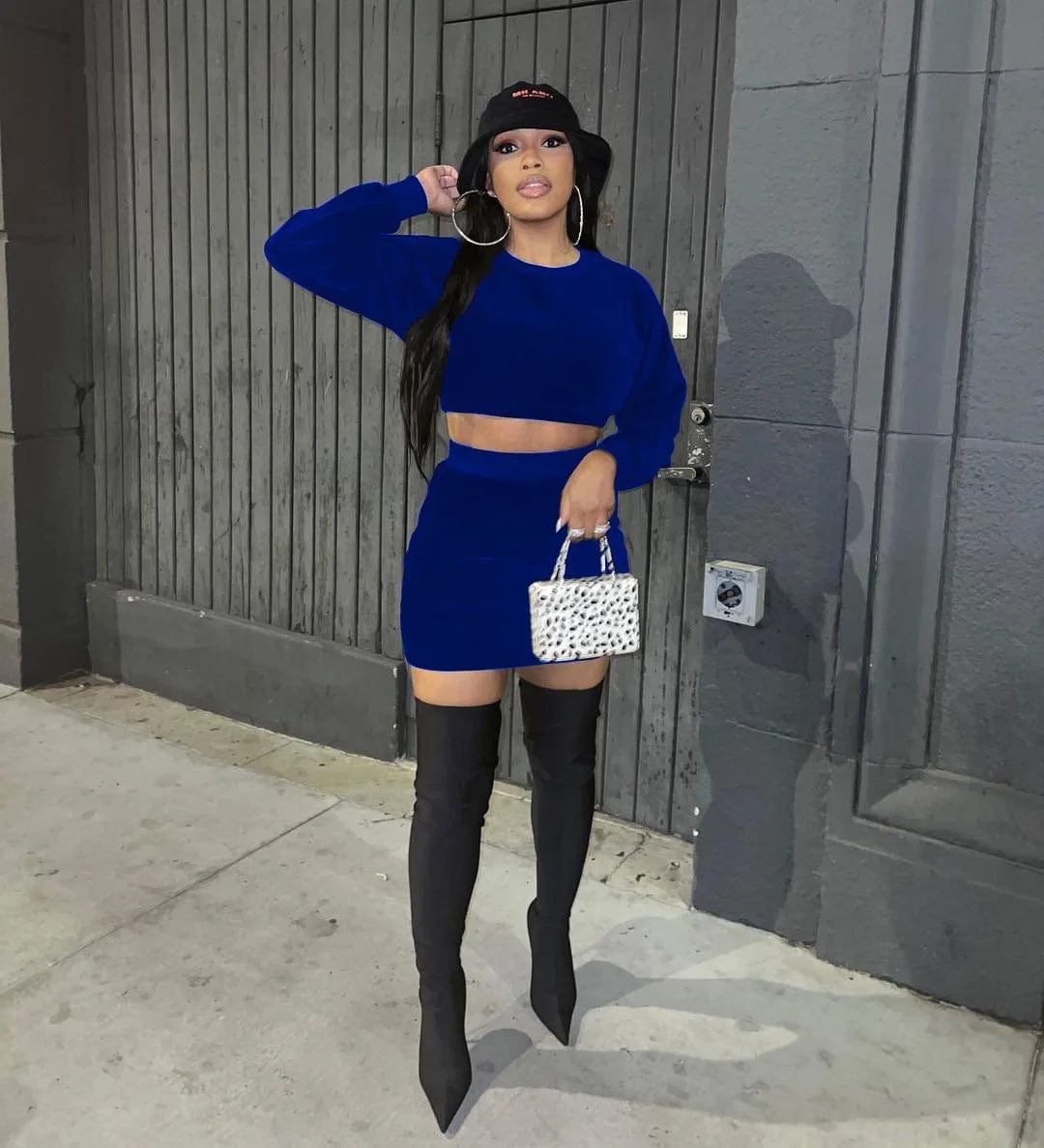 T23815 Fall Velvet Sweat Track Suit Velour Tracksuits 2 Two Piece Jogger Jogging Short Set For Women