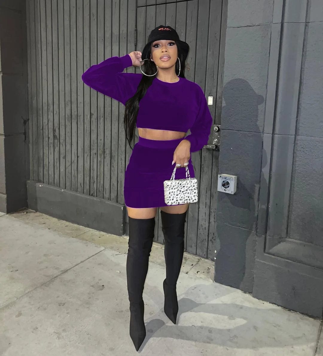 T23815 Fall Velvet Sweat Track Suit Velour Tracksuits 2 Two Piece Jogger Jogging Short Set For Women