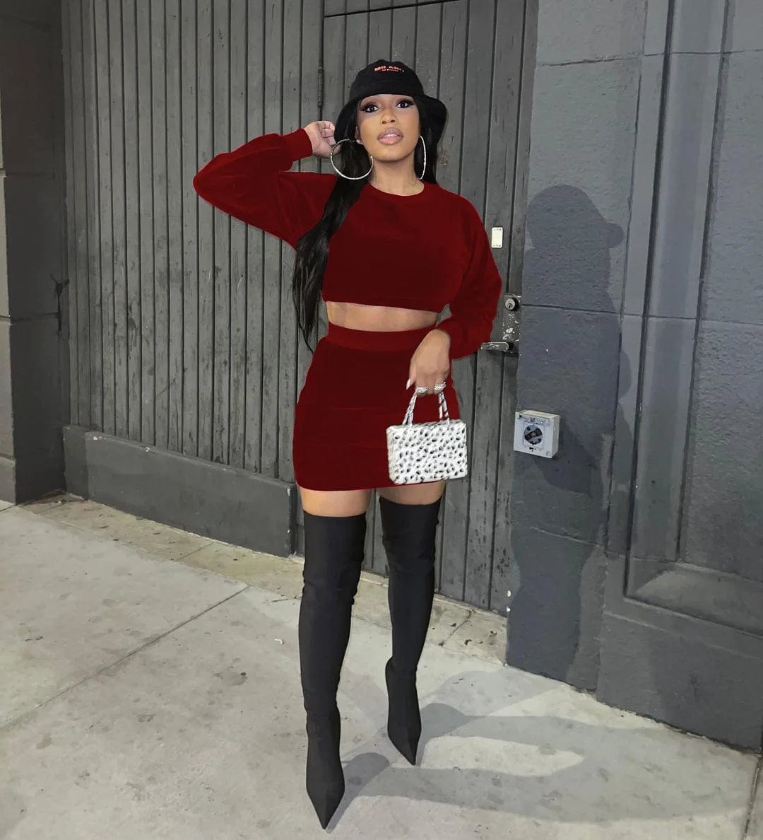 T23815 Fall Velvet Sweat Track Suit Velour Tracksuits 2 Two Piece Jogger Jogging Short Set For Women