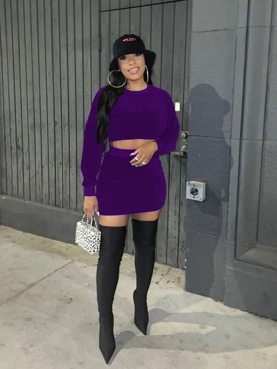 T23815 Fall Velvet Sweat Track Suit Velour Tracksuits 2 Two Piece Jogger Jogging Short Set For Women