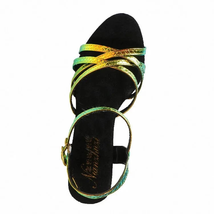 Talons Chaussures Femmes Model Sexy Laser Gold Shoes Roman Hollow Buckle Sandals 15cm Stiletto Platform Heels For Women