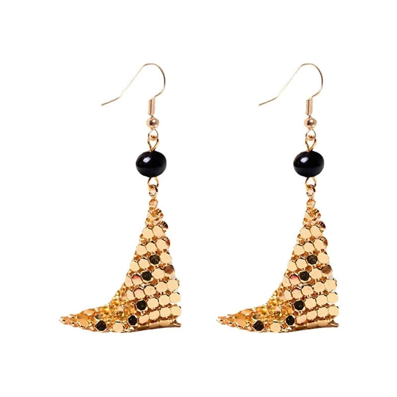 tassel Hawaii island style black pearl earrings handmade niche design freshwater pearl earrings jewelry