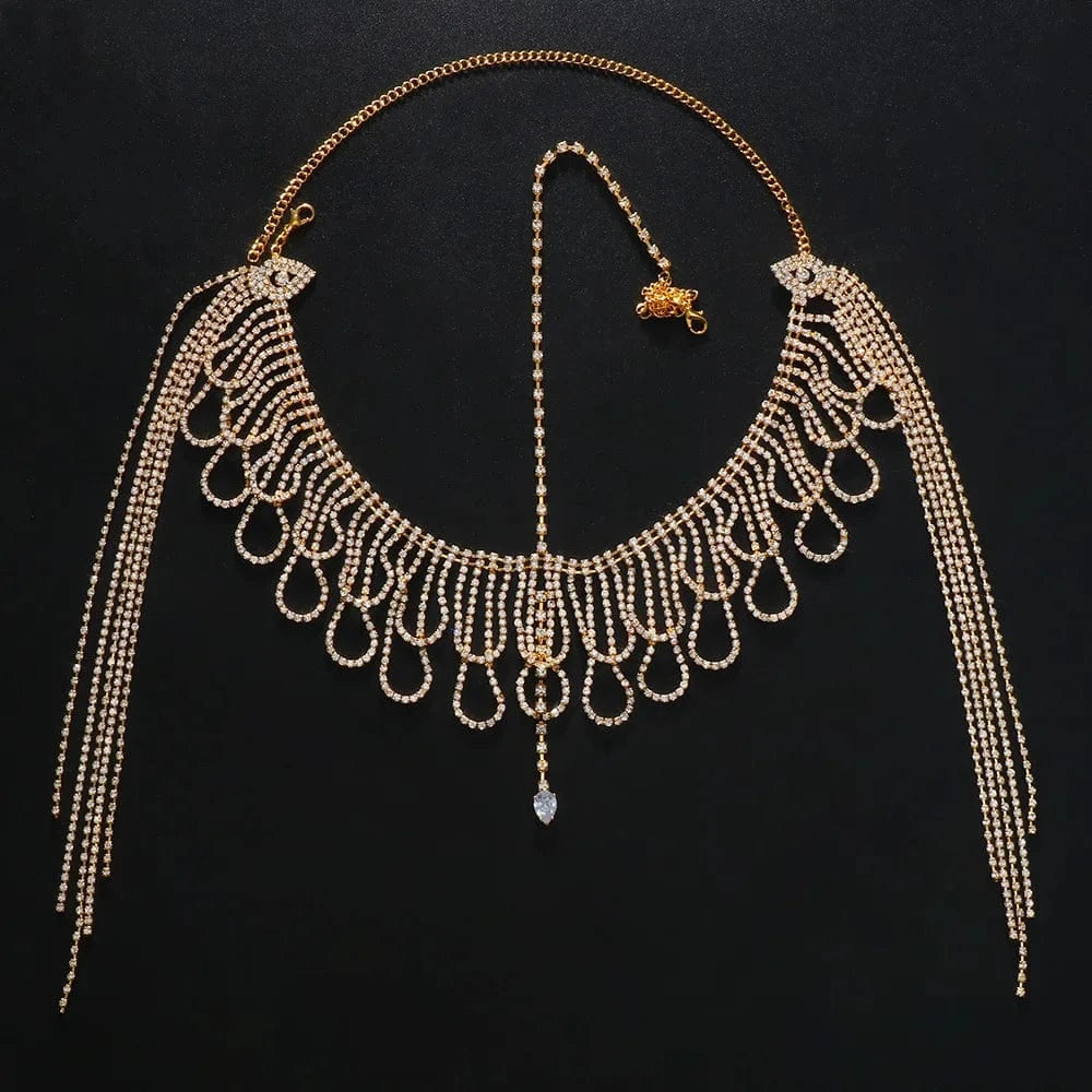 Tassel Zircon Hair Chains &Tassel Chain Crystal Forehead Jewelry For Women Fashion Hair Accessories