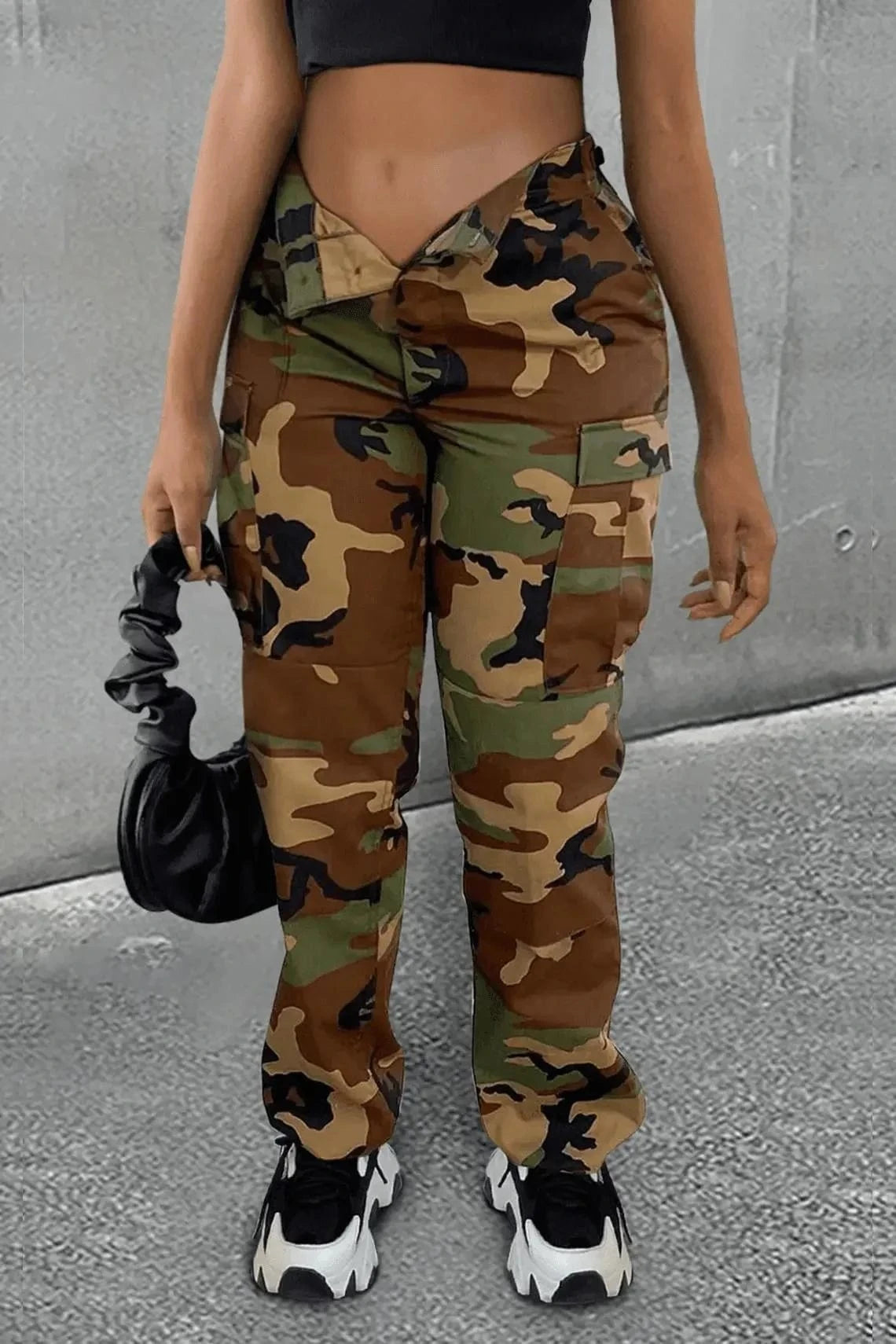 TB5550 Wholesale boutique clothing streetwear fall 2024 women clothes oversize trouser casual camo pants plus size women's pants